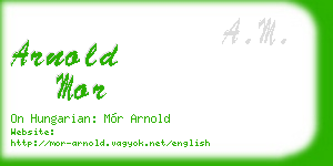 arnold mor business card