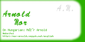 arnold mor business card